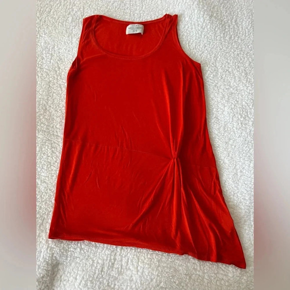 ZARA | Basic T-Shirt Asymmetrical Knot Tank Top - Size M - Picture 1 of 4